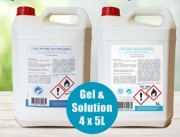 4 x 5 L de solution hydroalcoolique