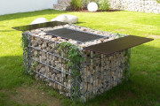 Barbecue en gabion