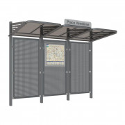 Station bus conviviale avec bardages en acier