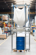 Station de vidange Big Bag - En acier ou acier inoxydable - Granulométrie inférieure ou supérieure à 6 mm - Configuration : vanne papillon, diaphragme ou guillotine