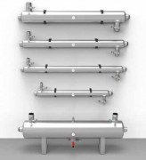 Stérilisateur UV sans filtration - Chambre de traitement inox 316 L - Pression 6 bars - Débit de 1.2 à 16 m3/h