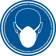 Sticker Port du Masque Obligatoire - Sticker avertissant les personnes du port du masque obligatoire