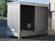 Stockage de produits dangereux : conteneur en inox 2 IBC ou 8 fûts