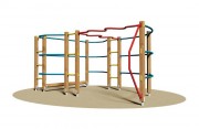 Structure multi-jeux d'escalade pour enfants de 5 à 12 ans - Dim. L420 x P300 x H190 cm