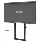 Support pour écran tactile 55-98" - Réglage électrique en hauteur de 650 à 1000 mm