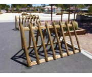 Support pour cycles bois 8 places