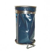 Support sac poubelle en inox - Capacité : 110 L - Dimensions : Ø475 x H 850 mm - Matière : Acier inox 18/10 Aisi 304