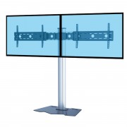 Support TV colonne pour 2 écrans 37 à 70 pouces