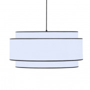 Suspensions en coton blanc et finition noir