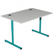 Table à hauteur réglable - Hauteur : de 59 à 76 cm - Dimensions : de 60x70 cm à 150x80 cm