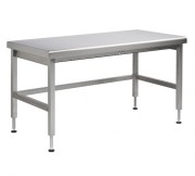 Table inox à hauteur réglable de 700 à 1100 mm - Charge 200 kg - L. 1200 ou 1400 mm