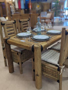 Table à manger en bambou - Capacité 2 à 6 personnes