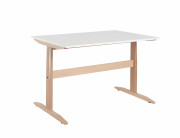 Table cantine scolaire bois dégagement latéral KERIA - T1 à T6 -  Dim. 120 x 80 cm à 180 x 80 cm - Structure hêtre massif - Plateau mélaminé ou stratifié