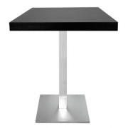 Table carrée en bois melaminé couleur noir 
