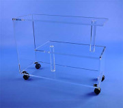Table d'appoint en Plexiglas sur Roulettes
