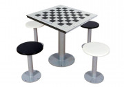 Table d’échecs anti-vandalisme avec échiquier anti-graffiti