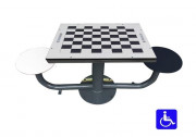 Table d'échecs pour mobilier urbain accessible