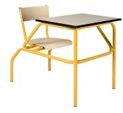 Table scolaire à siège attenant - 1 ou 2 places - Taille 4 à 6