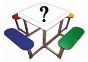 Table d'extérieur pour jeux de société personnalisable