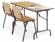 Table de collectivité avec système de pliage