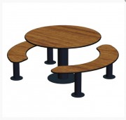 Table de pique nique acier 6 places.