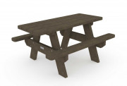 Table de pique-nique pour enfant en plastique recyclé - L.1200 mm - H.assise 380 mm