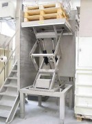 Table double ciseaux verticaux inox