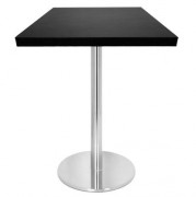 Table en bois pour restaurant - Plateau carré en contreplaqué placage couleur wengé