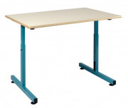 Table scolaire PMR - Hauteur. réglable de 60 à 80 cm - Dim. 90 x 65 cm - Plateau mélaminé ou stratifié