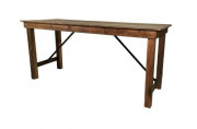 Table haute pliante bois rustique  - Dimensions ( L x l x H ) : 232 x 90 x 110 cm
