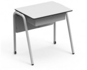 Table scolaire 1 place à roulettes - Dim. H76 x L78 x P62 cm