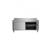 Table inox sur armoire chauffante - 30 / 90 °C - P 600 mm - H 850 mm - L de 1000 à 2000 mm 