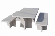 Table pique nique en béton - Dim. L190 x l193 x H72 cm