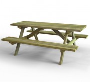 Table pique-nique bois PMR - Longueur : 2000 mm - A sceller ou à poser - Pin traité