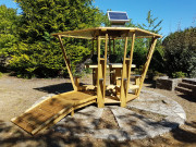 Table de réunion extérieure en bois