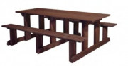Table pique nique en plastique recyclé - L. 2000 mm - ? sceller
