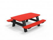 Table pique nique pour enfants en plastique recyclé - Dimensions (lxPxh) : 1446x1400x530mm - Hauteur d'assise : 310mm