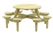 Table pique-nique ronde en bois