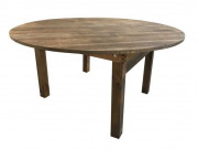 Table pliante Bois rustique - Diamètre : 153 cm - Hauteur : 76 cm