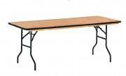 Table pliante en bois exotique - Longueur : 1830 ou 2000 mm - Classement au feu M3