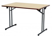 Table pliante piétement en acier - Longueur : 1200, 1600 ou 1800 mm