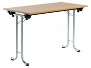 Table pliante rectangulaire - Format : Rectangulaire - Mélaminé ou stratifié avec chant PVC
