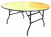 Table Pliante Ronde - Hauteur : 76 cm – Diamètre : 152 cm, 167cm et 183 cm – En bois