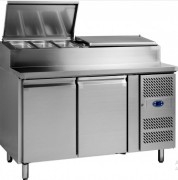 Table réfrigérée 2 portes - Température -2°C/+8°C - Dim. L 1510 x P 800 x H 1085 mm