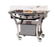 Buffet réfrigéré à roulettes avec vitrine - Dim. L 1130 x l 525 x H 1020 mm