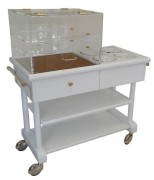 Buffet réfrigéré à roulettes avec guéridon pour fromages - 4 pots eutectiques froids