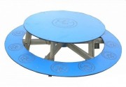 Table ronde d'extérieur avec banc