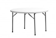 Table ronde pliante en polyéthylène Ø 120 ou Ø 150 - Diamètre : 120 - 150 cm