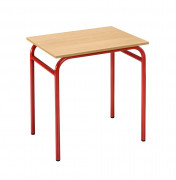 Table scolaire classique - 1 ou 2 places - Dim. 70 x 50 ou 130 x 50 cm - H. 74 cm - plateau stratifié ou mélaminé - piètement tube Ø 30 mm