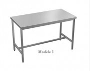 Table inox 1 ou 2 niveaux - Dim. L800 à 2600 x l600 à 800 x H900 mm